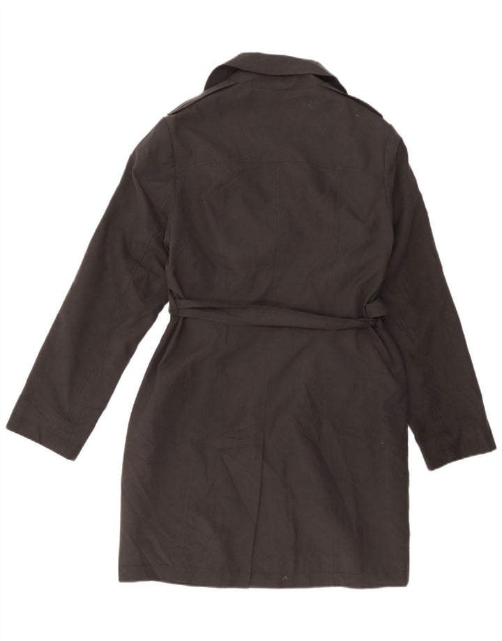 Casaco impermeável feminino Marks & Spencer Reino Unido 14 grande poliéster preto