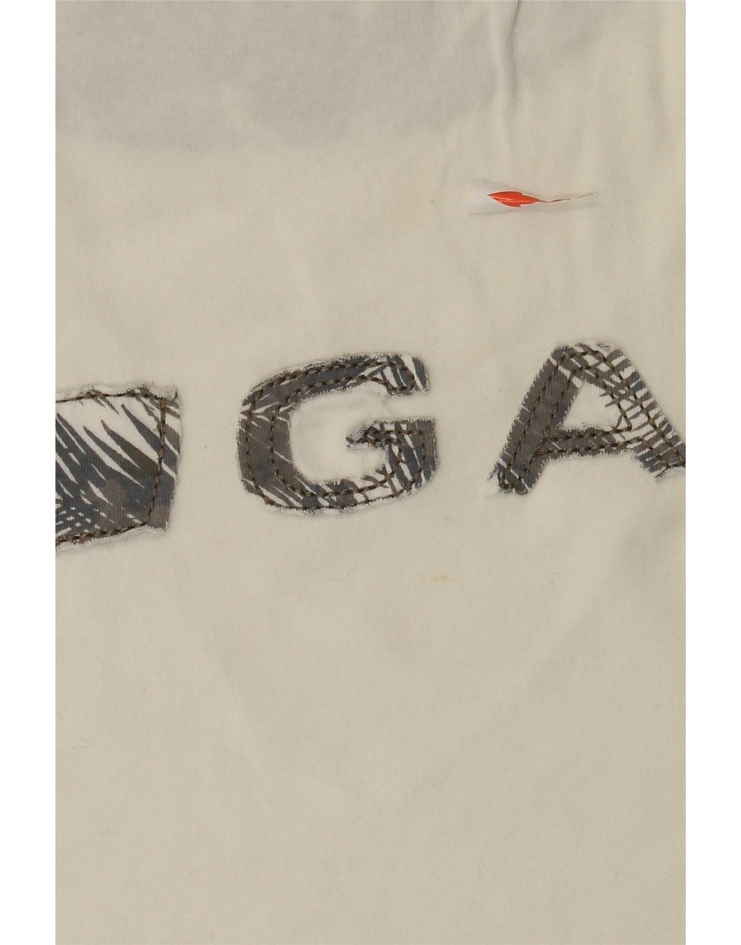 Camiseta gráfica masculina Gas Top grande de algodão branco