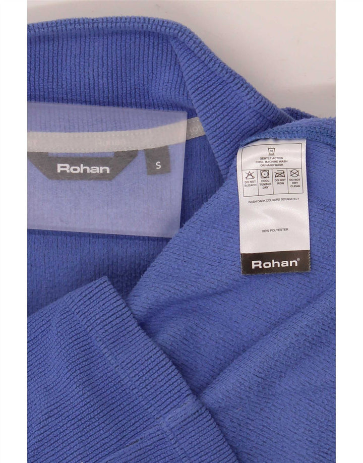 Jaqueta de lã superdimensionada feminina Rohan UK 10 poliéster azul pequeno