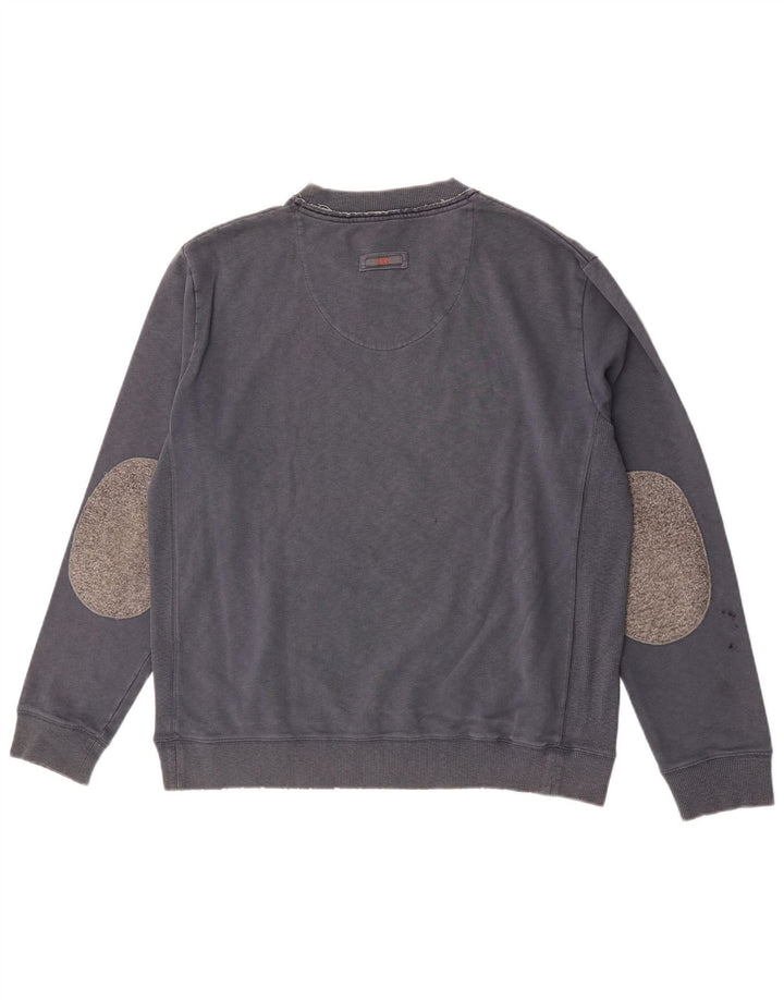 Hugo Boss moletom gráfico masculino Jumper XL azul marinho algodão