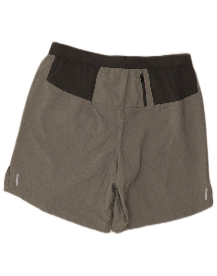 Shorts esportivos femininos Nike Dri Fit UK 10 poliéster cinza pequeno