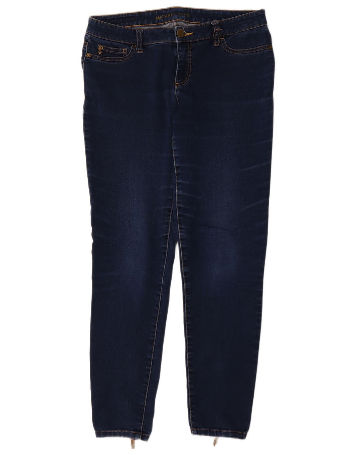 Jeans skinny feminino MICHAEL KORS EUA 8 médio W29 L29 algodão azul marinho