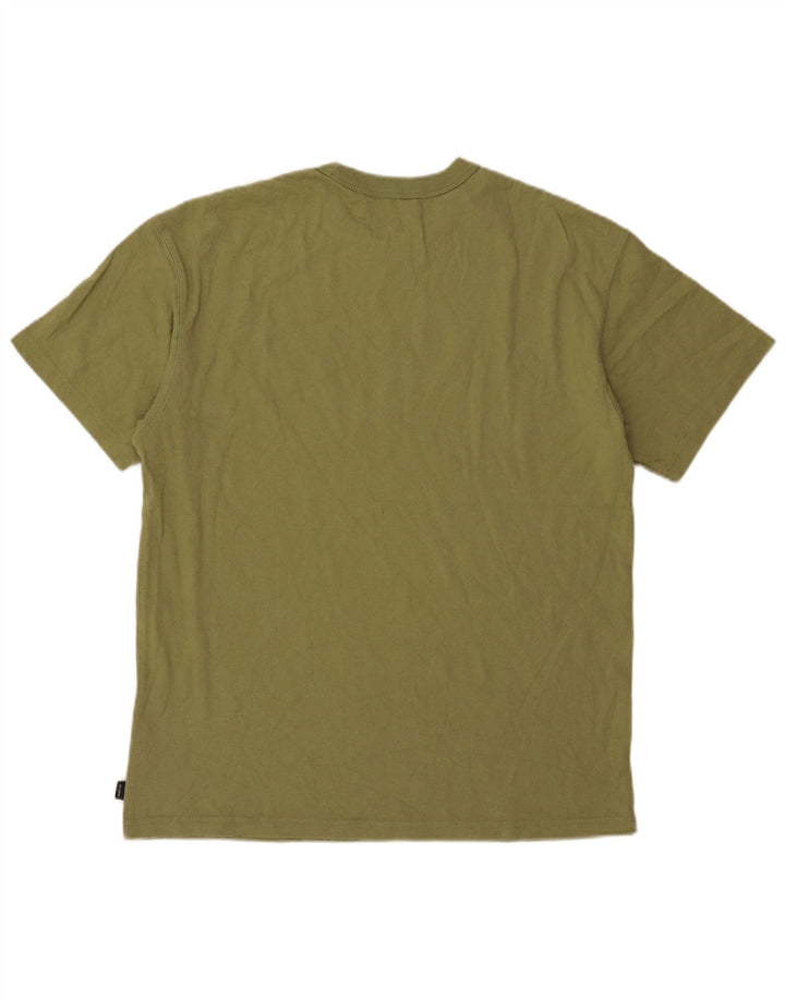 Camiseta Nike Masculina Loose Fit Top Médio Algodão Cáqui