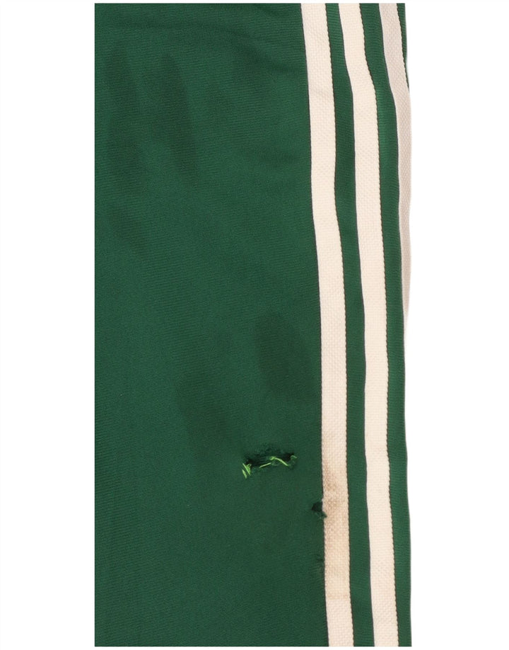Adidas meninos calças de treino joggers 7-8 anos poliéster verde