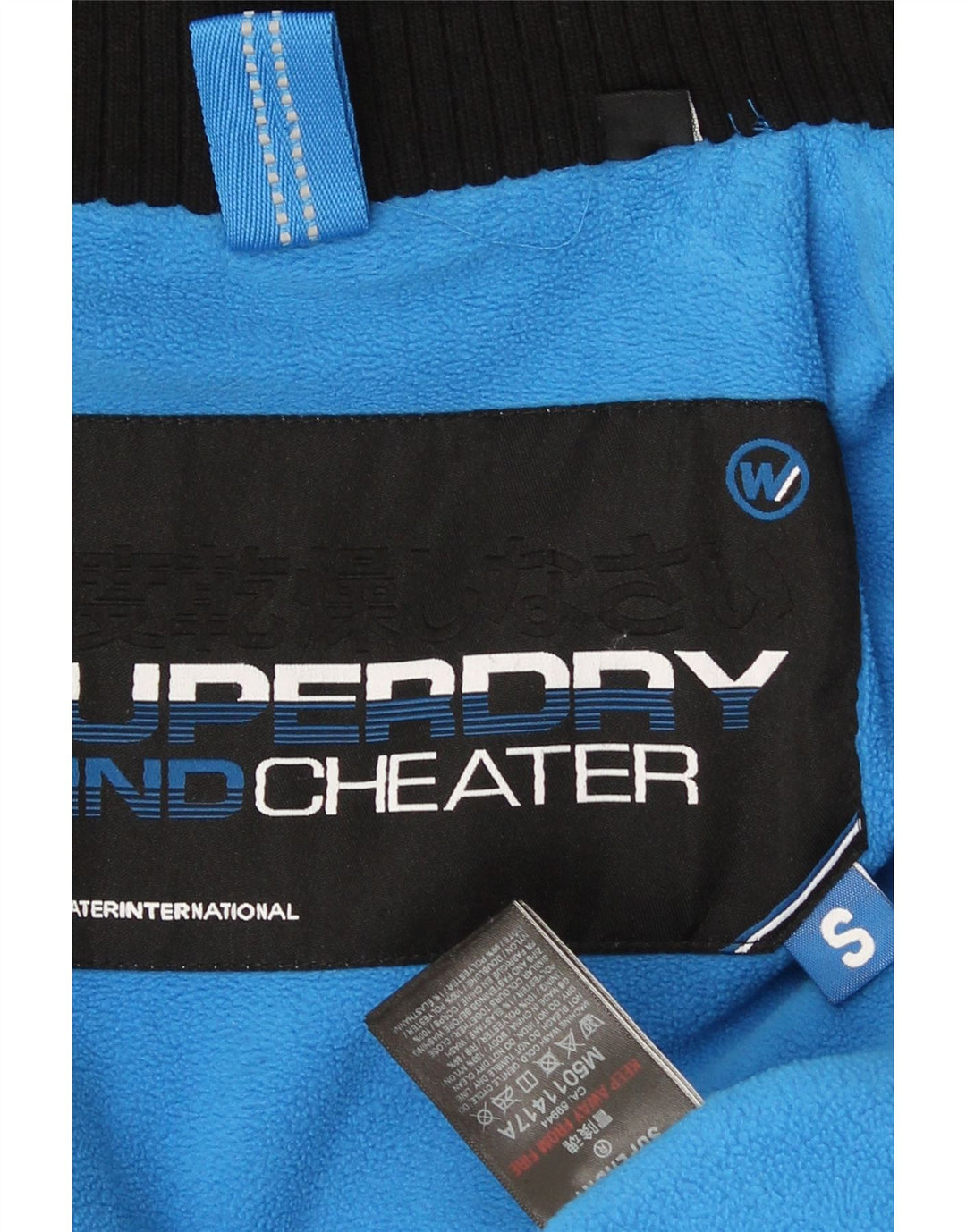 Jaqueta corta-vento masculina Superdry The Windcheater Graphic UK 36 pequena preta