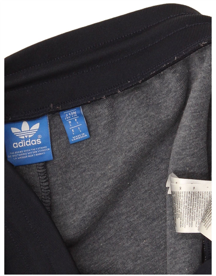 Adidas Mens Graphic Treino Calça Joggers Grande Poliéster Azul Marinho