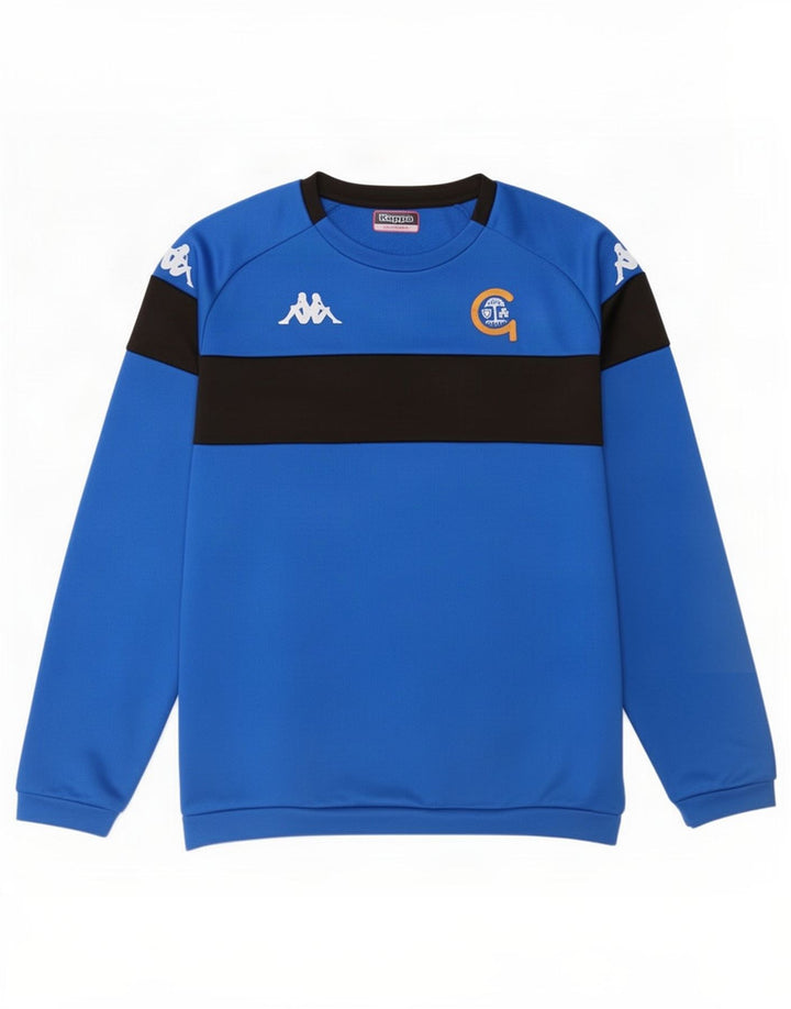 Kappa moletom gráfico masculino jumper 2XL azul colorblock poliéster