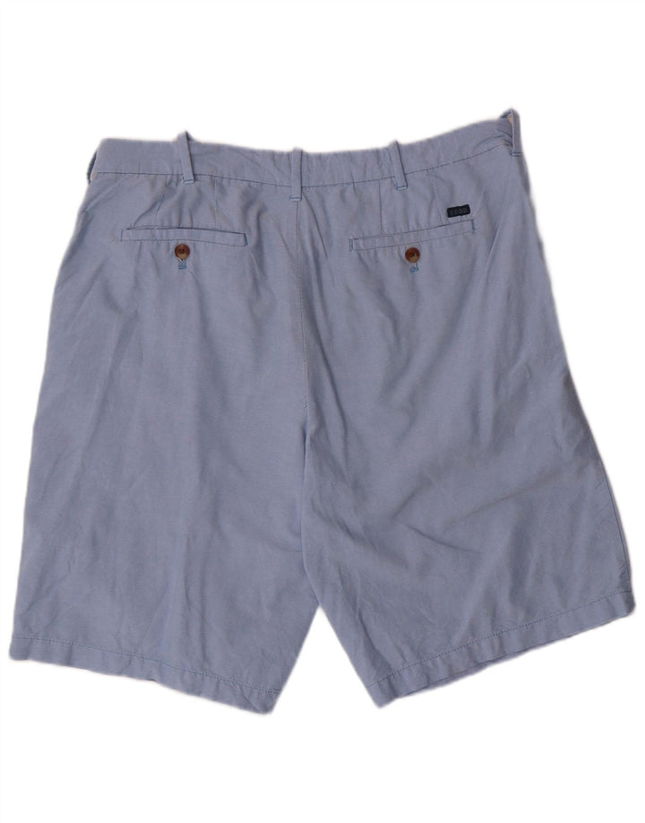 IZOD Mens Chino Shorts W36 Grande Algodão Azul
