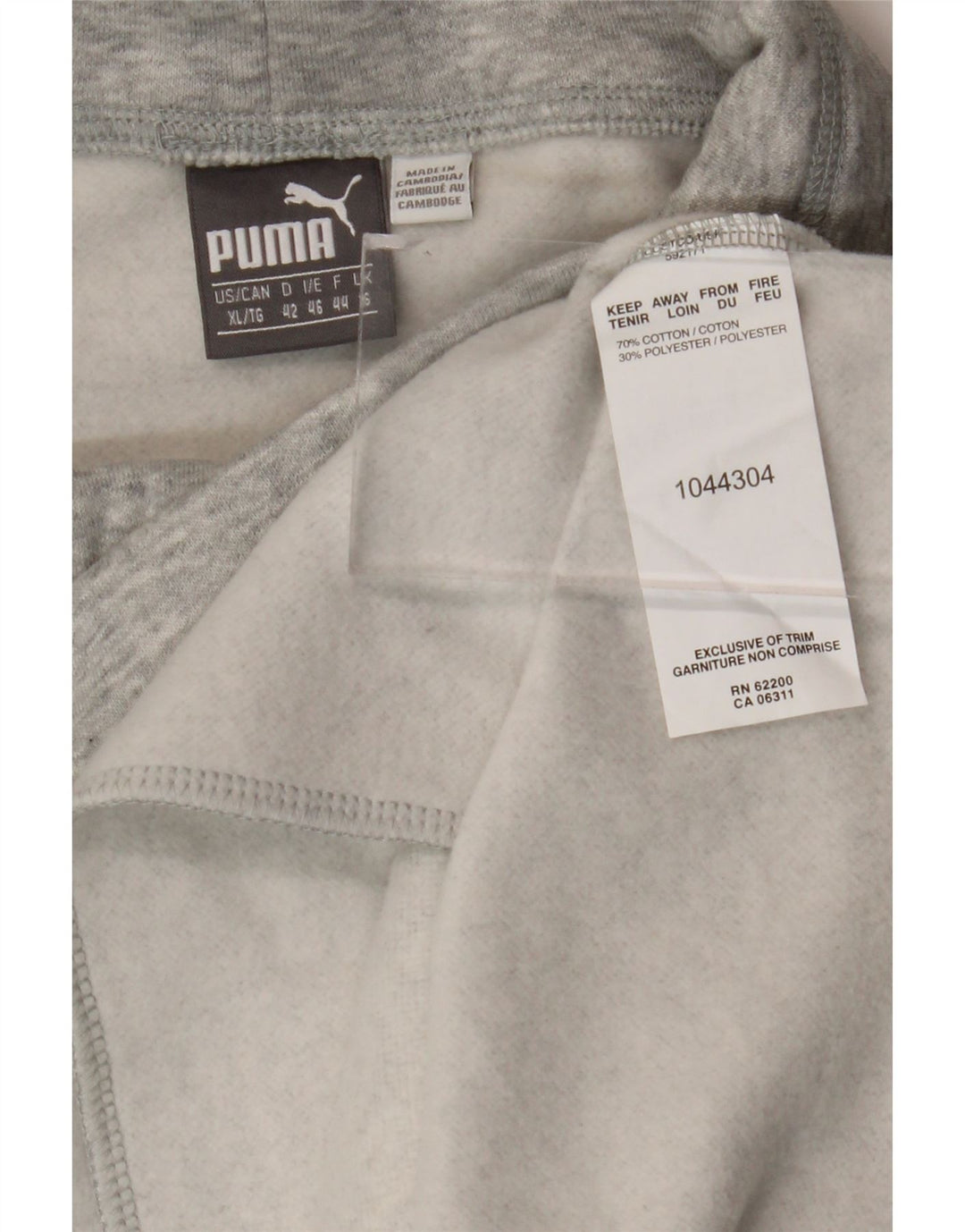 Moletom feminino PUMA com gola redonda e gola redonda, suéter UK 16 grande cinza manchado