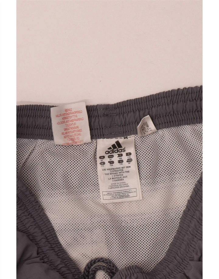 Shorts de natação Adidas meninos 15-16 anos cinza colorblock poliéster