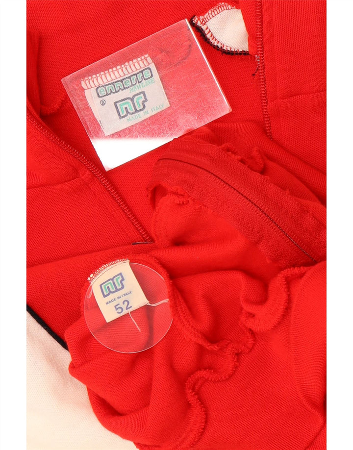Jaqueta superior de agasalho masculino Ennerre IT 52 grande acrílico colorido vermelho