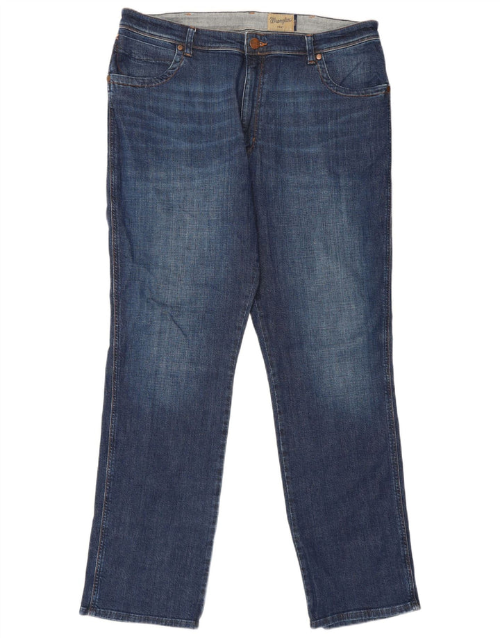 Wrangler Masculino Texas Straight Jeans W40 L34 Azul Algodão