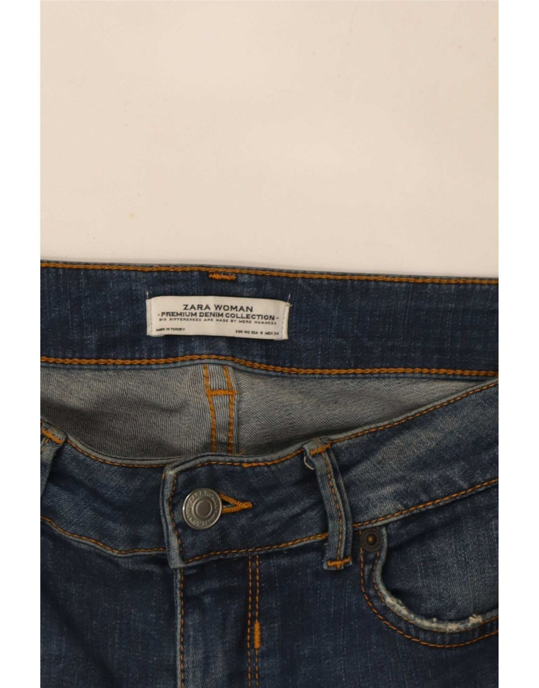 Calça jeans skinny feminina Zara EU 40 médio W30 L27 azul