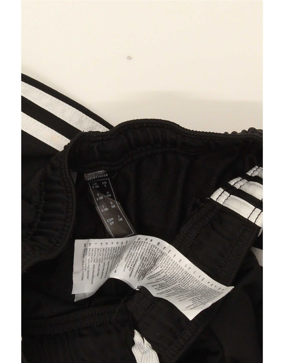 Adidas meninos calças de treino joggers 9-10 anos preto poliéster