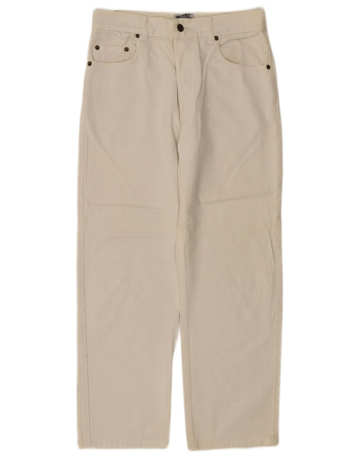 Uniforme feminino jeans reto W28 L26 branco