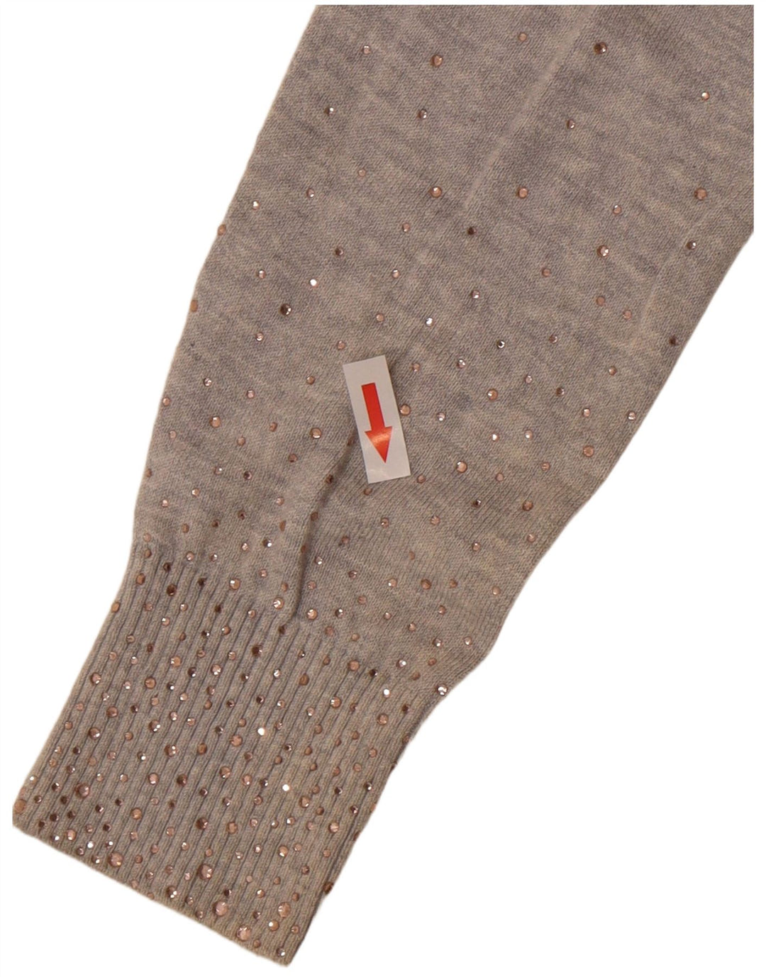 Suéter feminino Ted Baker com gola canoa tamanho 2 pequeno algodão manchado cinza