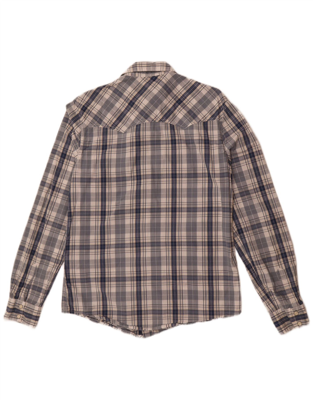Camisa masculina Levi's Modern Fit média azul marinho xadrez algodão