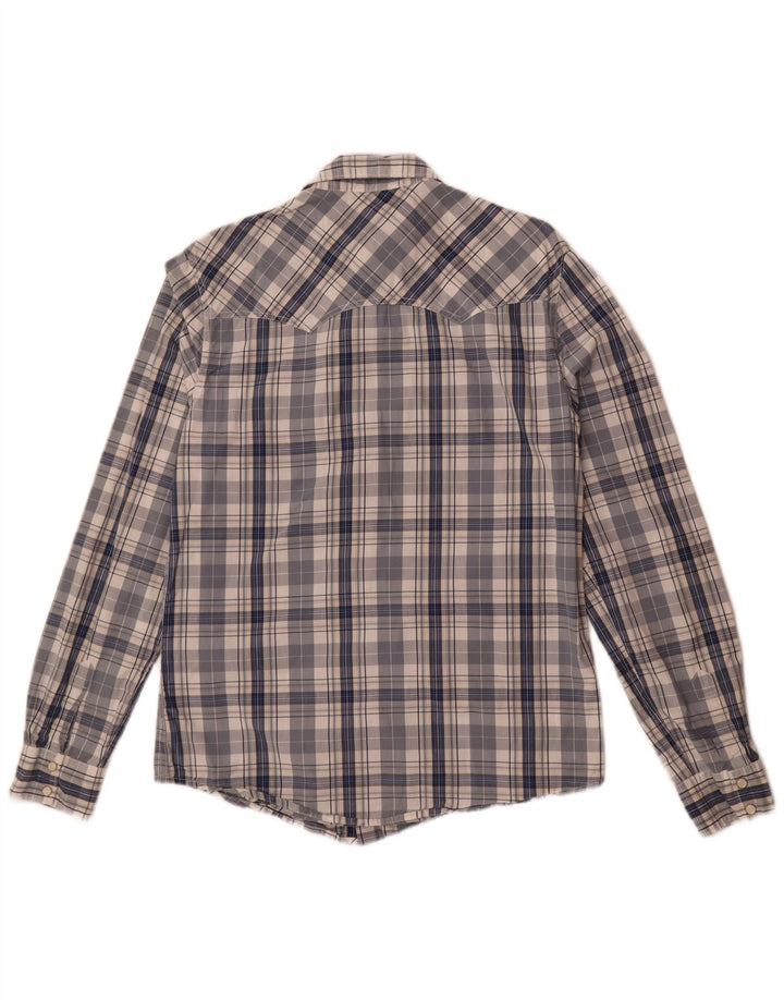 Camisa masculina Levi's Modern Fit média azul marinho xadrez algodão