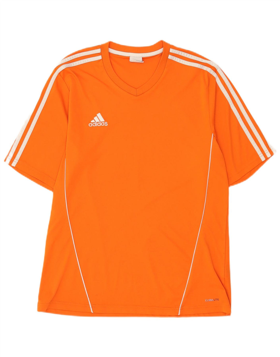 Adidas Mens Climalite Camiseta Top Grande Laranja Poliéster