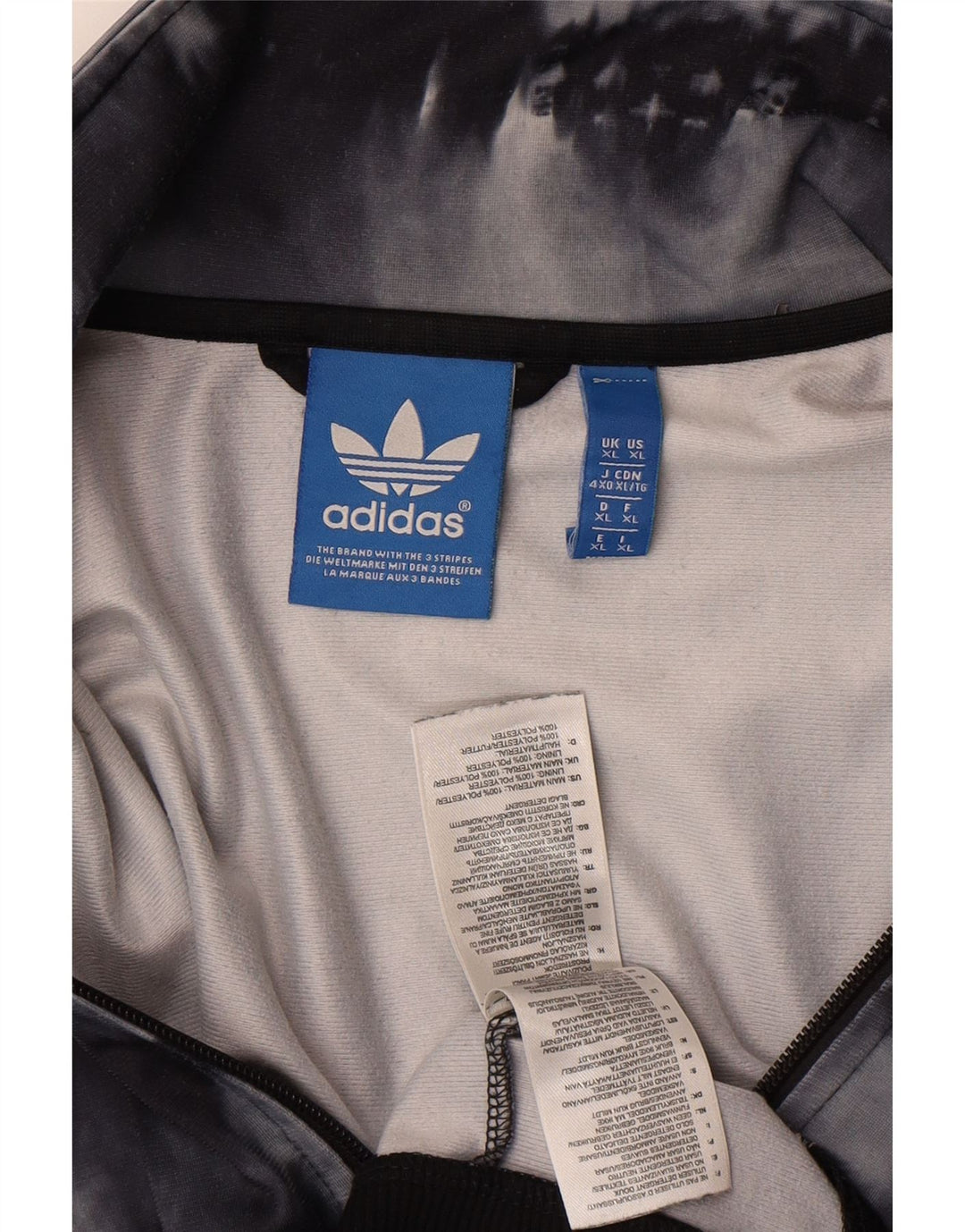 Adidas Mens Treino Top Jaqueta XL Preto Tie Dye