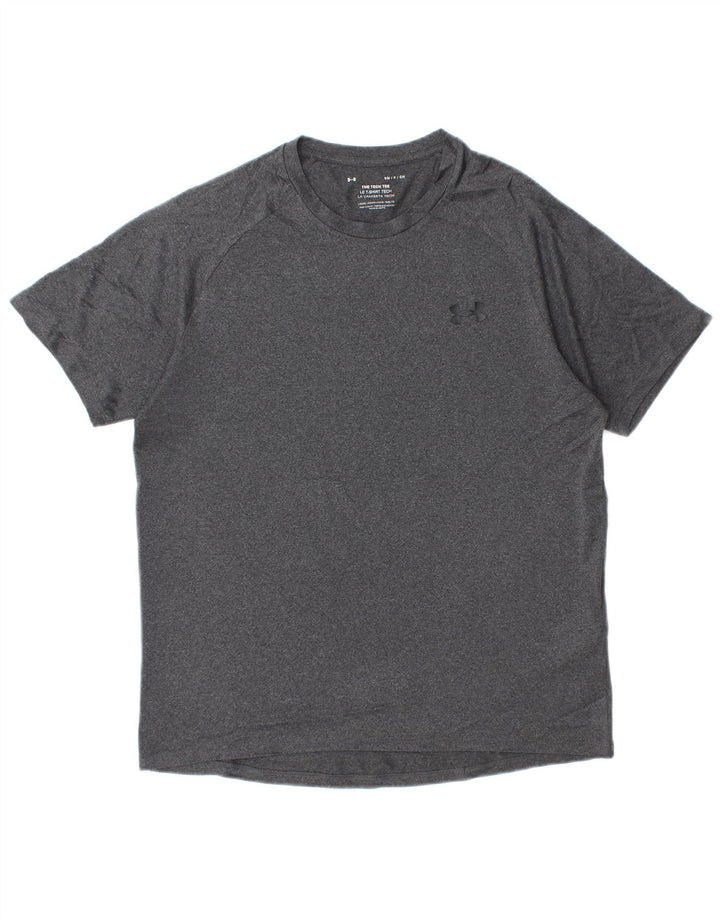 Camiseta masculina UNDER ARMOUR poliéster manchado cinza pequeno