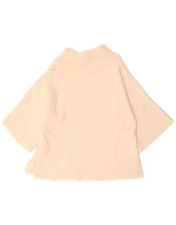 Suéter feminino Marks & Spencer com gola tartaruga Reino Unido 10 pequeno off white