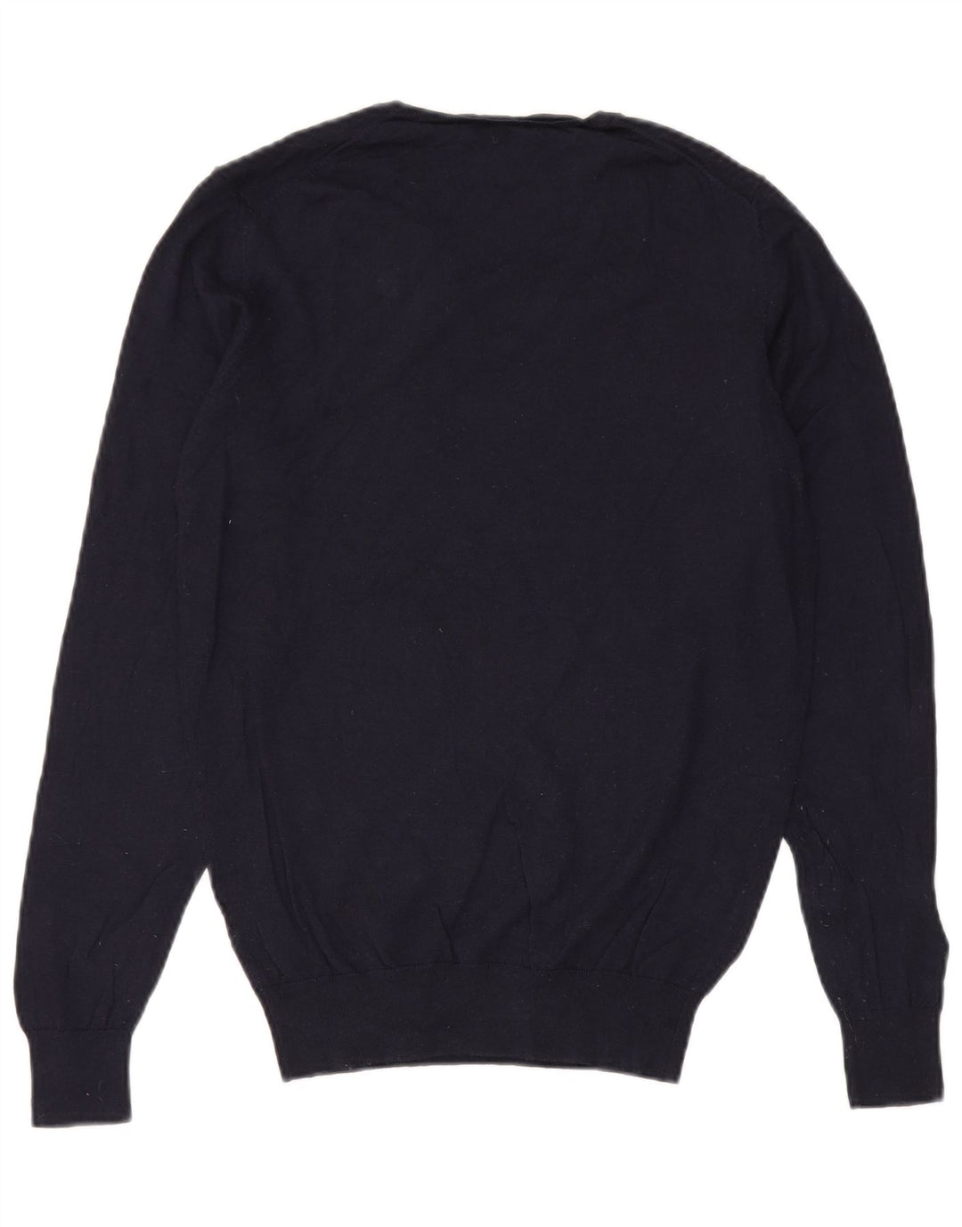 Suéter masculino Massimo Dutti com decote em V grande azul marinho