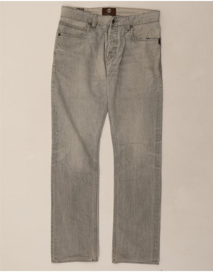 Calça jeans reta masculina TIMBERLAND W32 L31 cinza