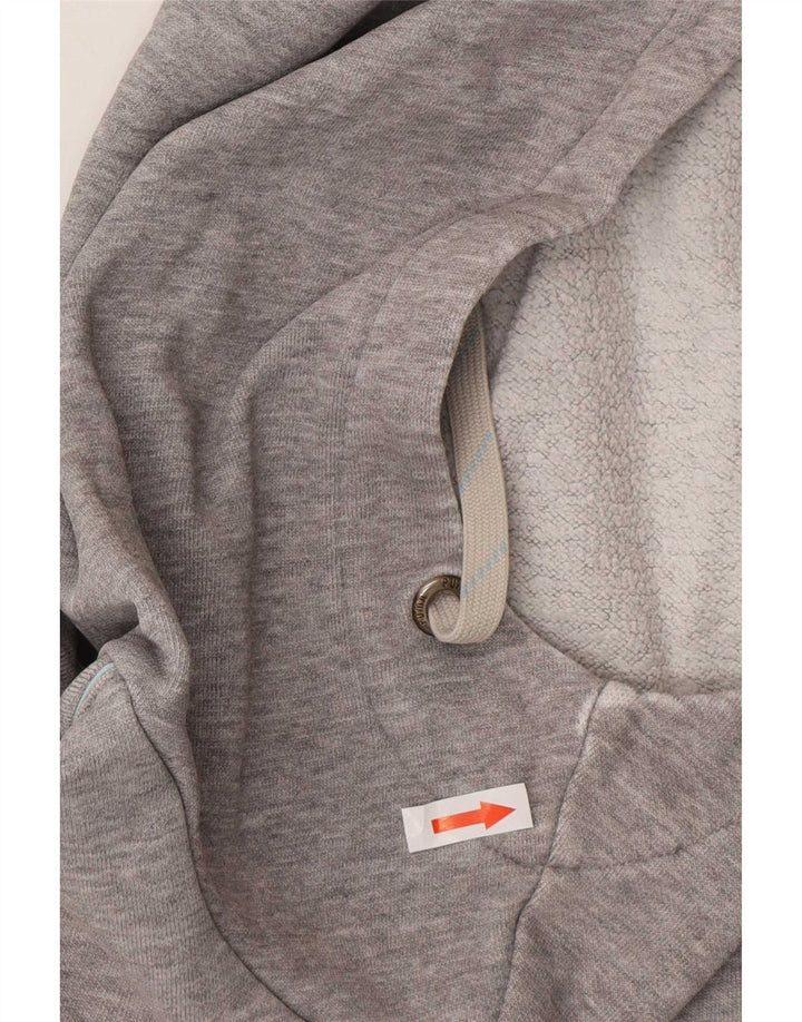 Puma masculino gráfico moletom com capuz cinza médio manchado