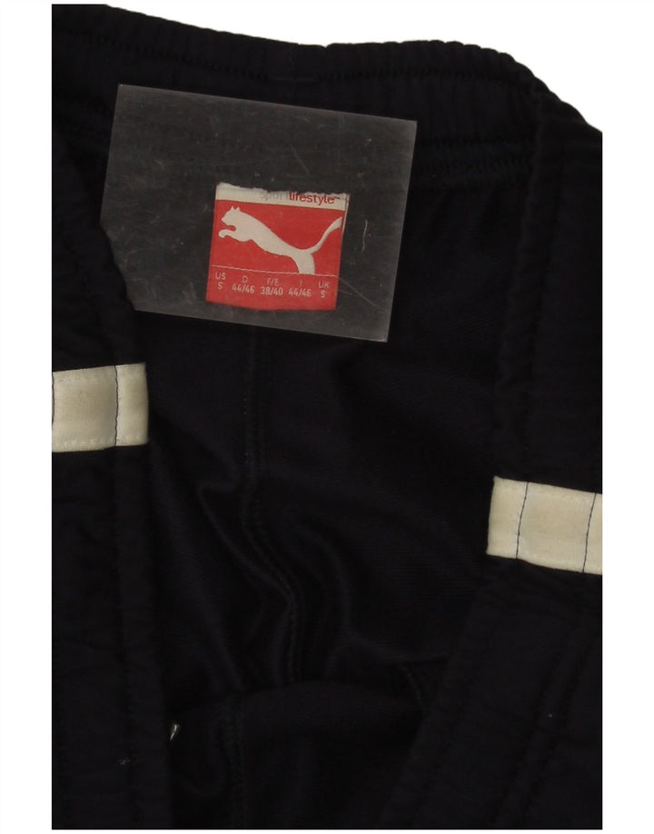 Calça de treino masculina Puma pequena azul marinho colorblock