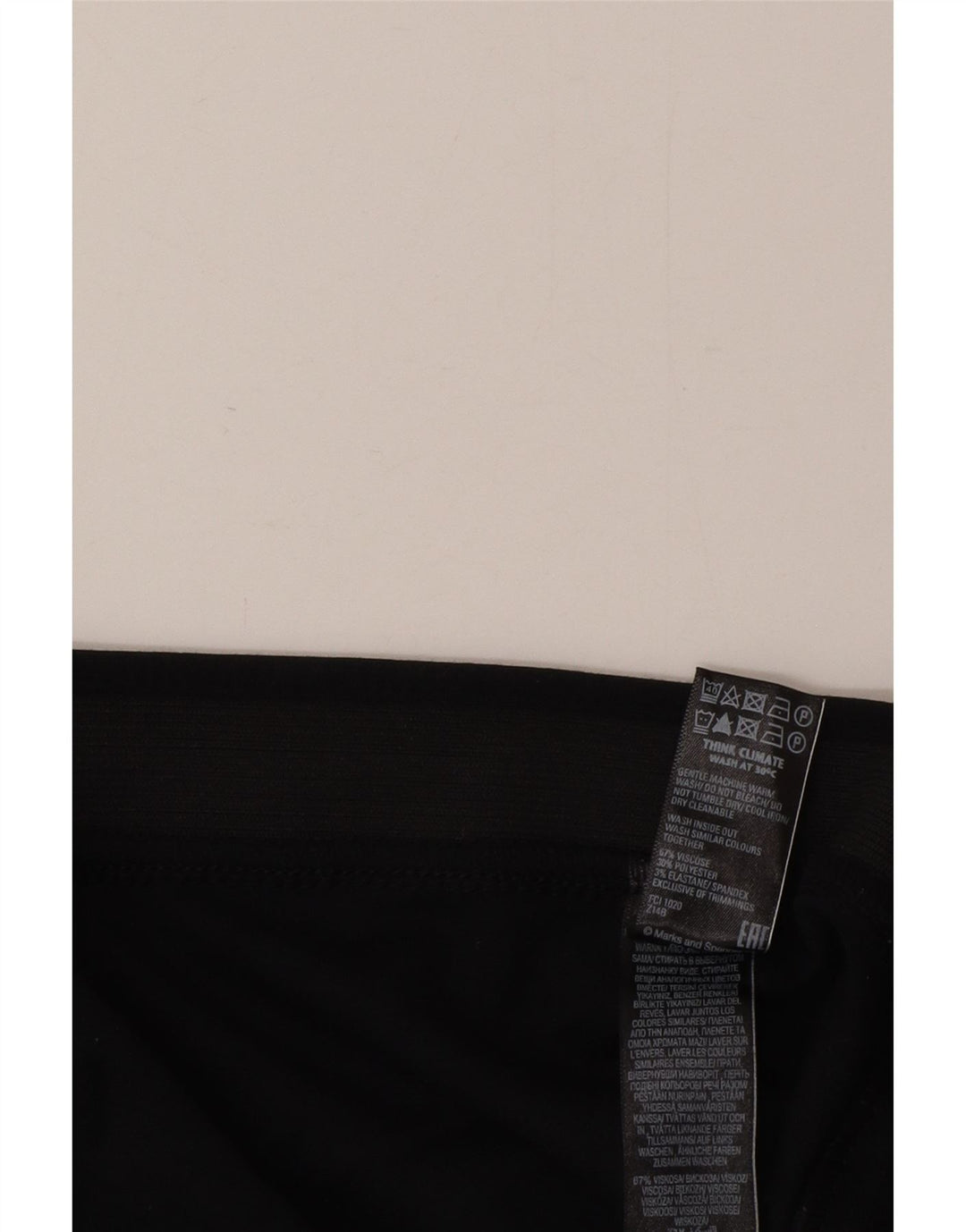 Calça de treino feminina Marks & Spencer UK 20 2XL preta viscose