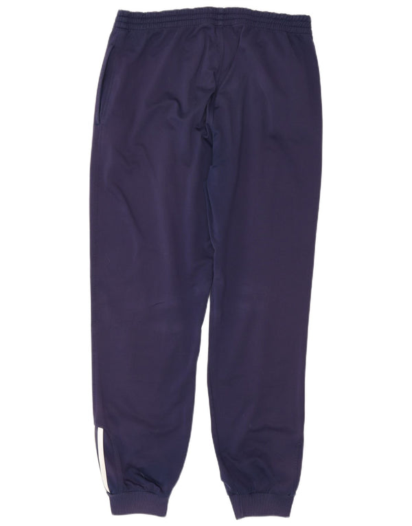 Calça de treino masculina Adidas Joggers UK 42/44 grande azul marinho poliéster