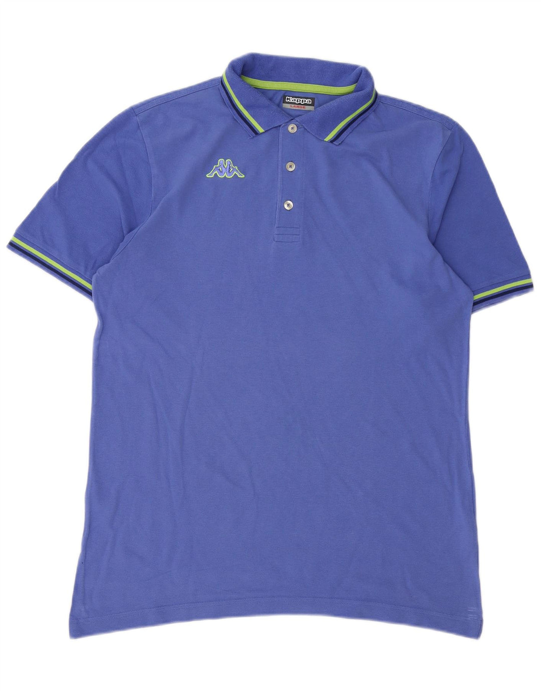 Camisa polo masculina Kappa grande algodão azul