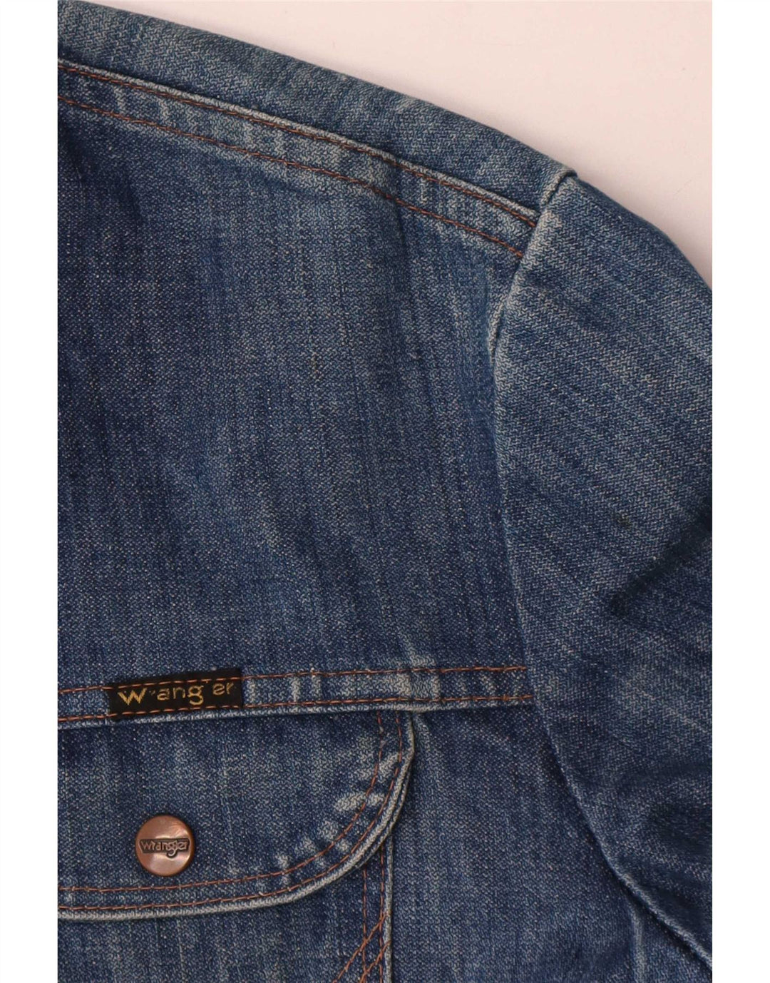 Jaqueta jeans masculina Wrangler UK 38 azul médio