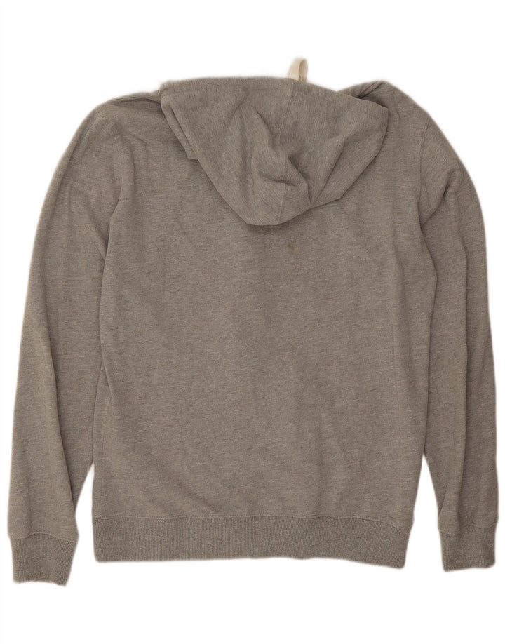 Suéter masculino Billabong com capuz e zíper gráfico grande algodão cinza