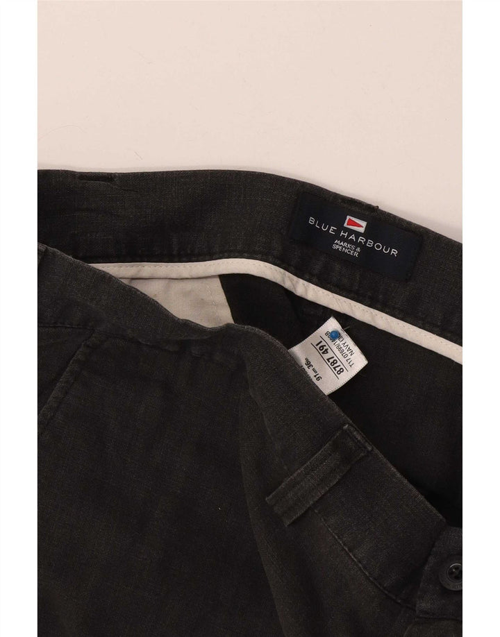 Shorts masculino Marks & Spencer Blue Harbor Chino W36 grande linho marinho