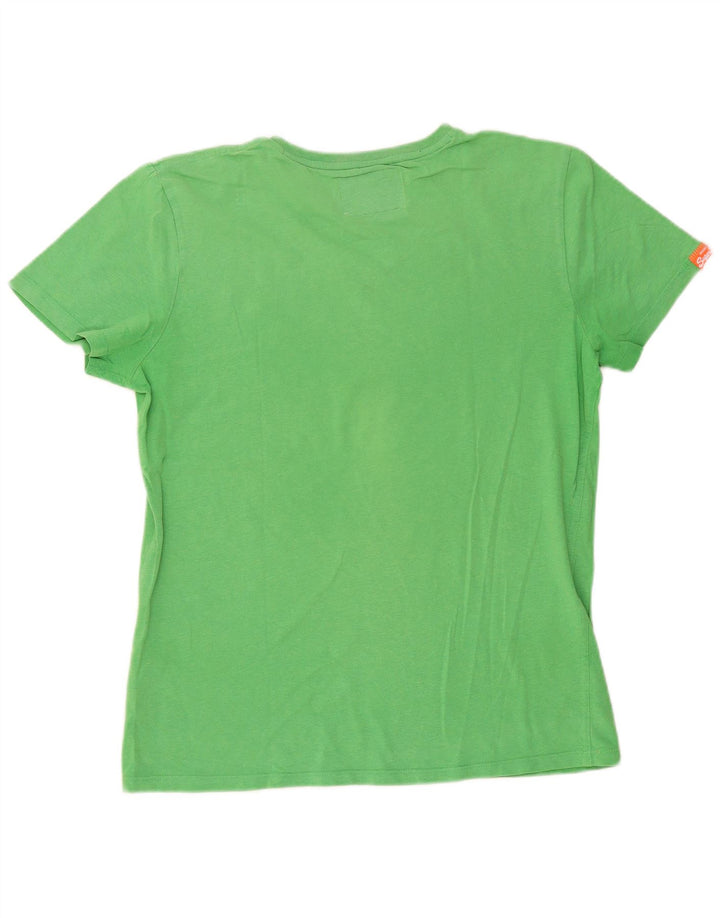 Camiseta masculina Superdry Top grande algodão verde