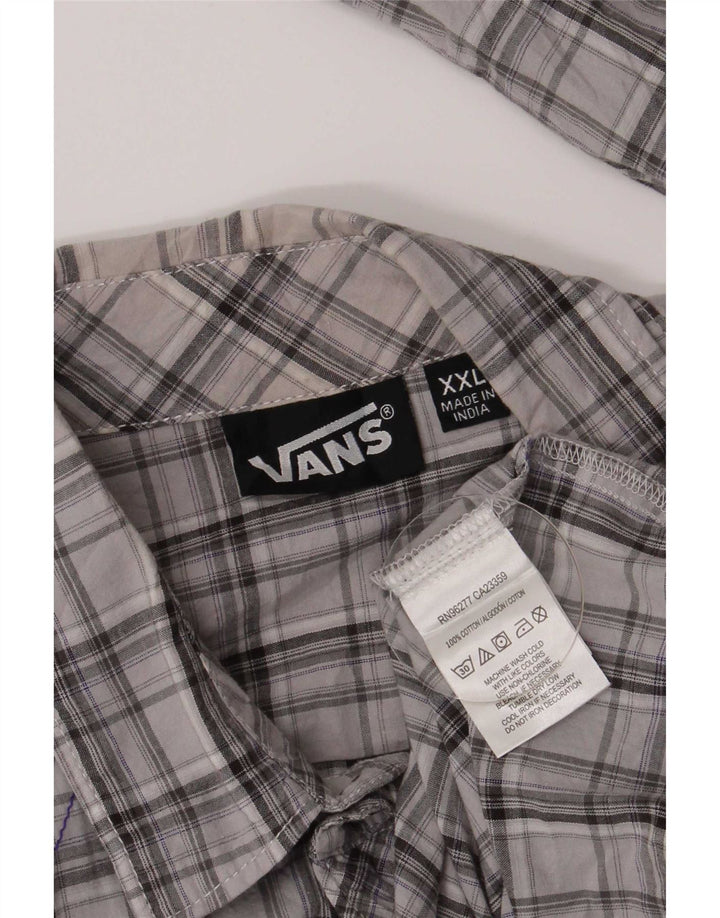 Camisa masculina Vans 2XL cinza xadrez algodão