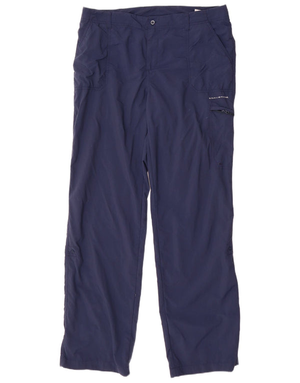 Calça cargo feminina Omni-Shade COLUMBIA EUA 12 grande W34 L32 azul marinho