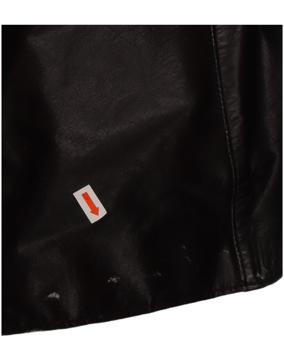 Casaco feminino de couro superdimensionado VINTAGE Reino Unido 14 couro preto médio