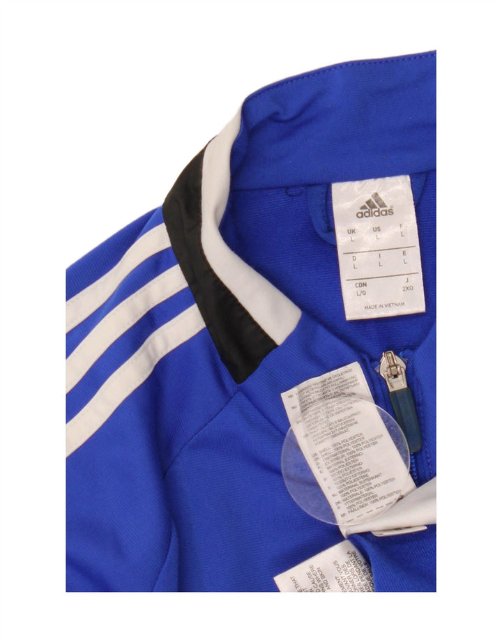 Adidas Mens Treino Top Jaqueta Grande Azul Colorblock Poliéster