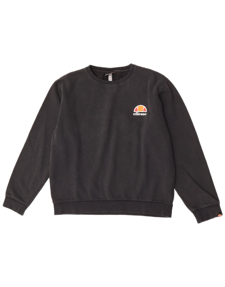 Ellesse moletom feminino jumper UK 14 grande algodão preto