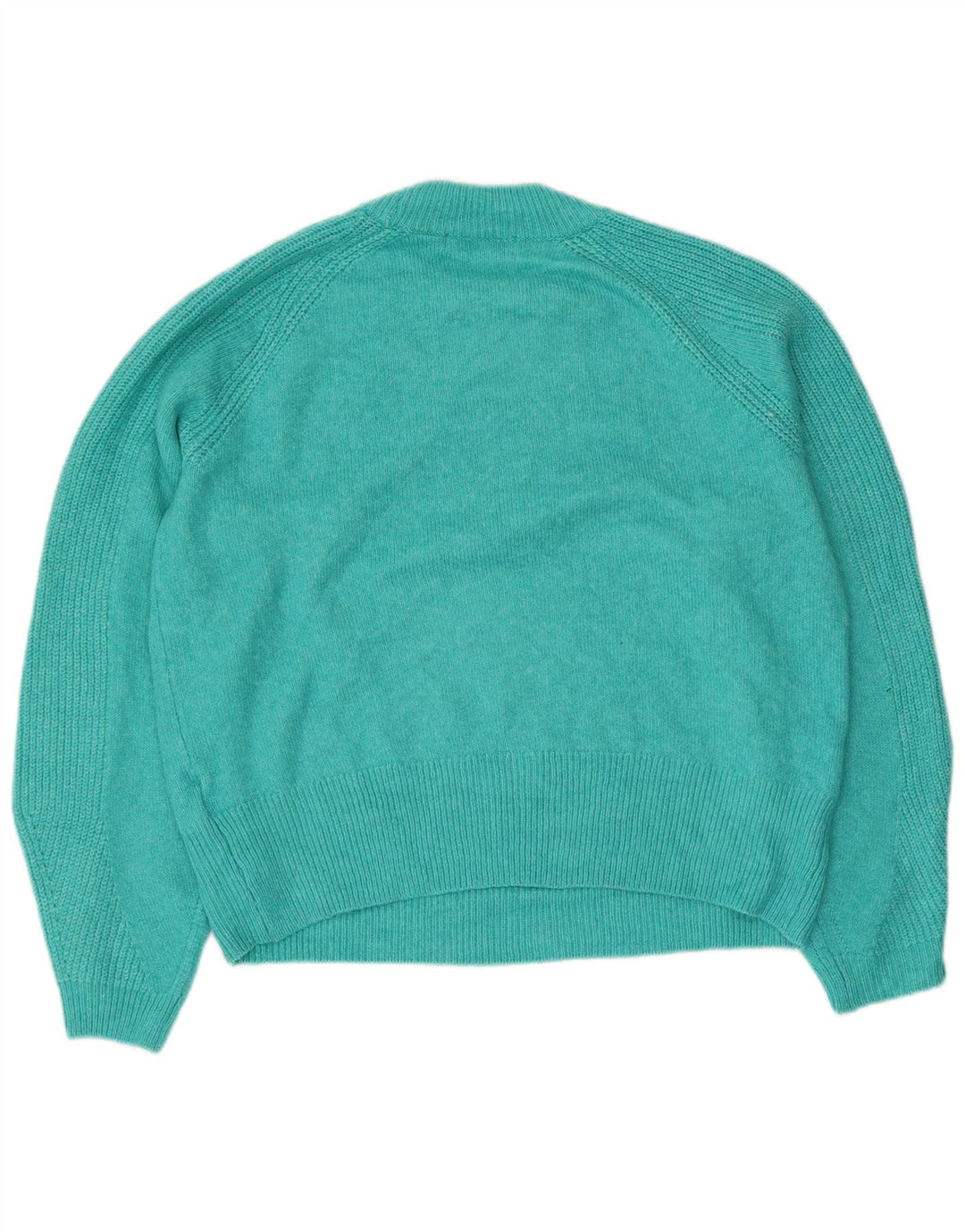 Suéter feminino Marks & Spencer com gola redonda Reino Unido 14 acrílico azul médio