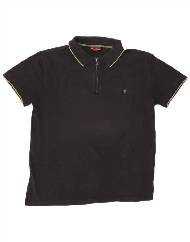 Camisa polo masculina Marlboro Classics 3XL algodão preto