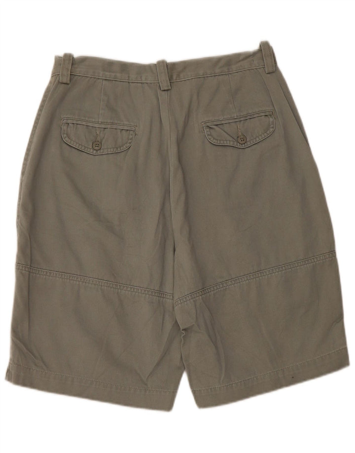 EDDIE BAUER Shorts chino feminino de cintura alta EUA 10 grande W28 algodão cáqui