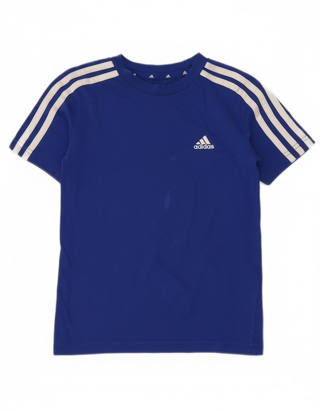 Camiseta Adidas Meninos Top 7-8 Anos Azul Algodão