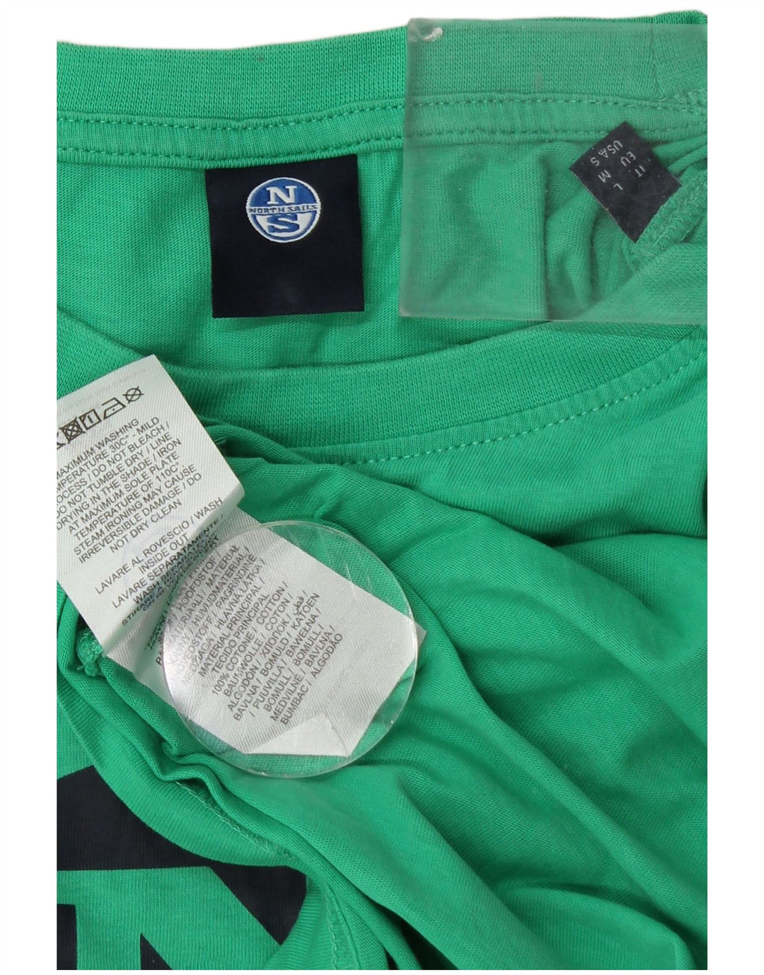 Camiseta masculina North Sails com estampa gráfica de algodão verde médio