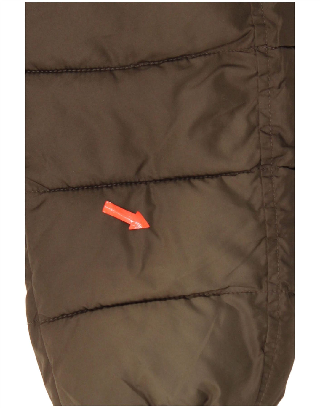 Jaqueta masculina acolchoada com capuz Champion UK 38 poliéster cáqui médio