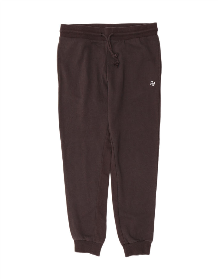 Calça de treino masculina JACK & JONES de algodão preto médio