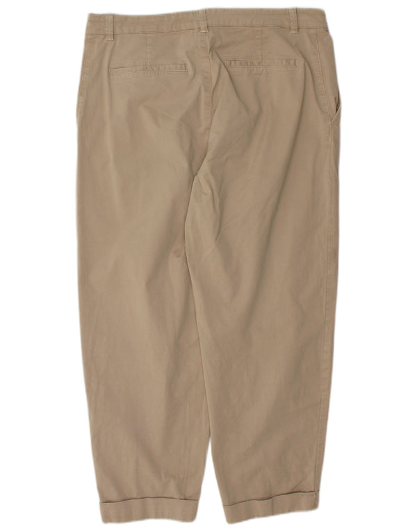 Zara Calça feminina cônica cortada EU 40 Médio W30 L25 Bege